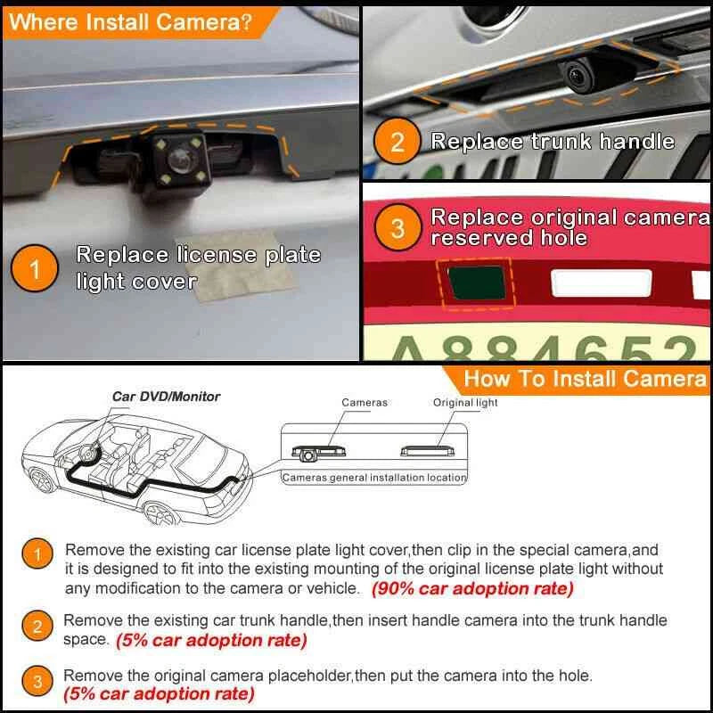 Reverse Rear View Backup Camera for Lexus ES250 ES300h ES350 GX460 IS300