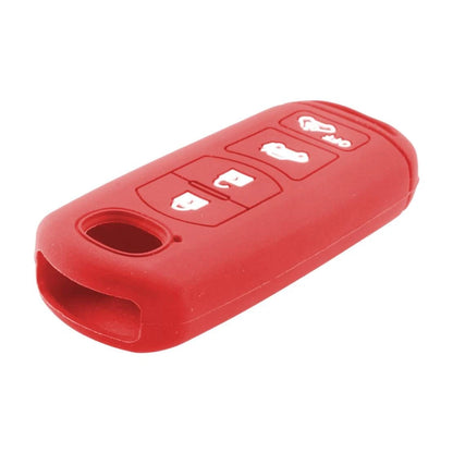 Red Silicone 4 x Button Key Cover Case for Mazda 2, 3, 5, 6, CX-5, CX-7, CX-9
