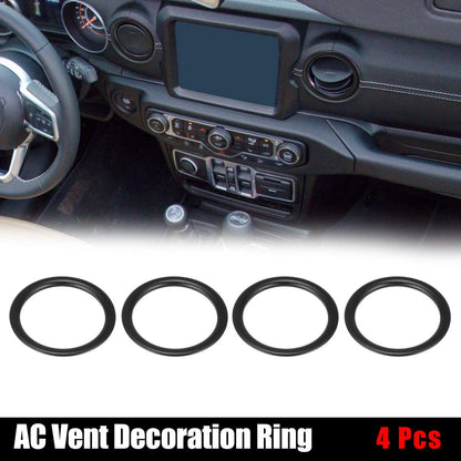 4pcs Air Conditioner Vent Ring Trim Covers for Jeep Wrangler JL (2018-2021)