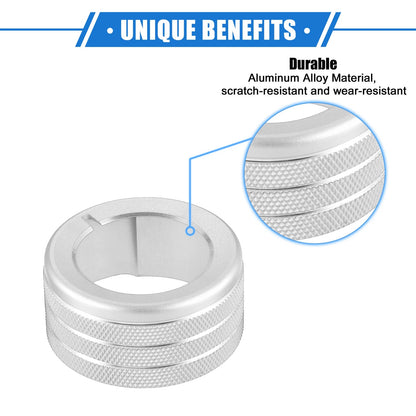 5 Pcs AC Climate Control Knob Rings for Toyota 4Runner (2010–2022)