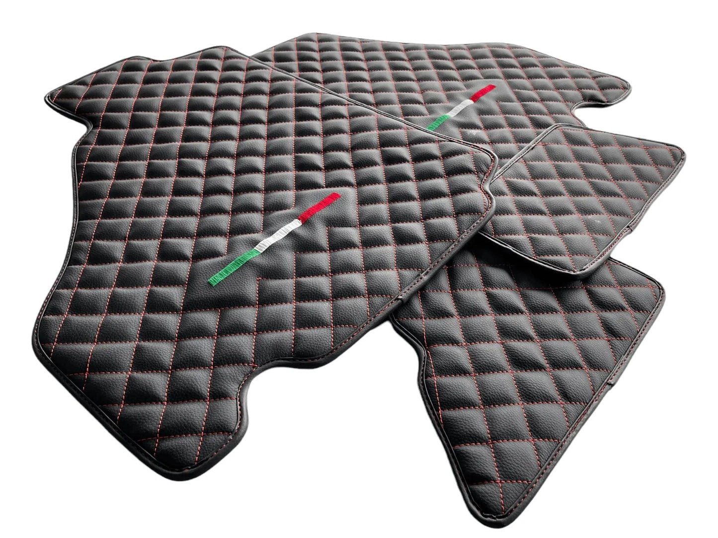Black Leather Floor Mats for Ferrari 360 (2000-2008) - AutoWin Brand
