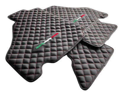 Black Leather Floor Mats for Ferrari 360 (2000-2008) - AutoWin Brand