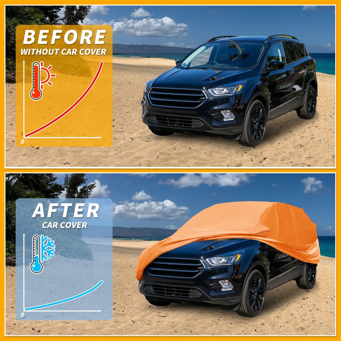 Waterproof All Weather Car Cover for Ford Escape (2013-2023)