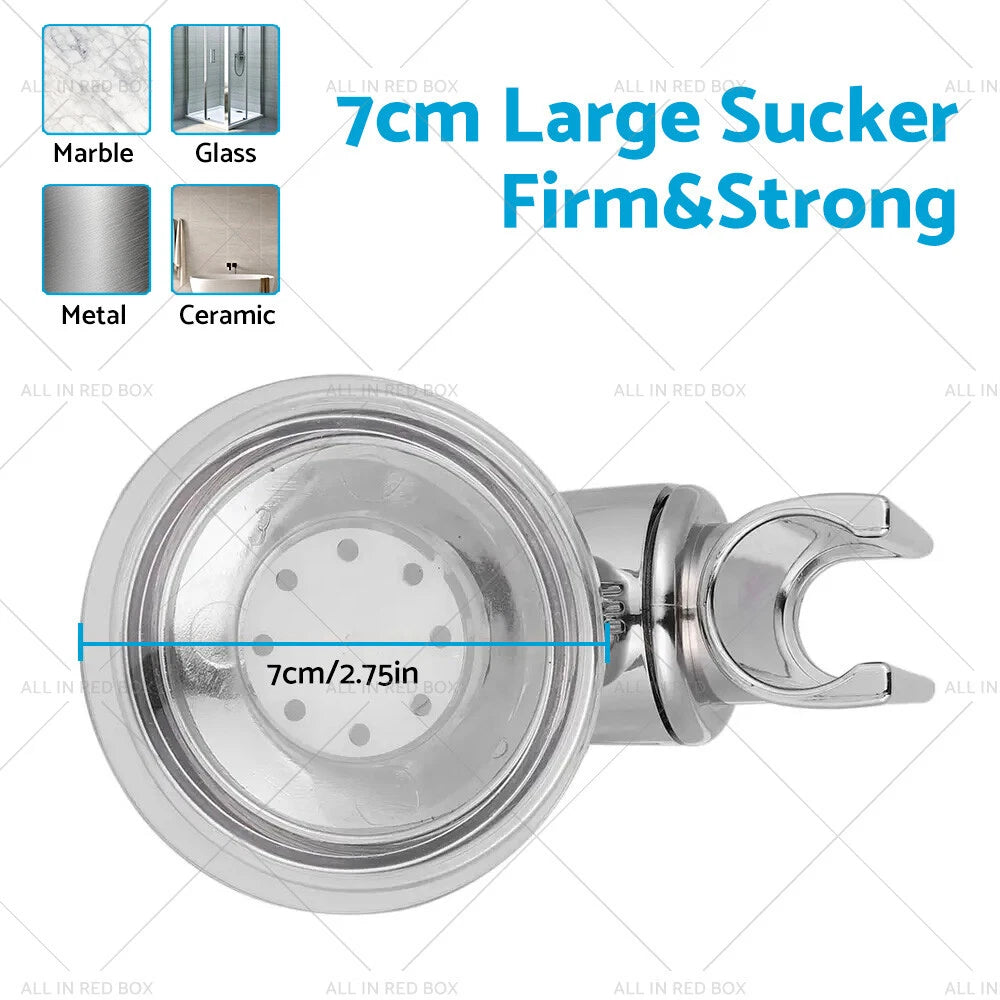 Adjustable Bracket Suction Shower Head Holder for Bathroom Wall Mount
