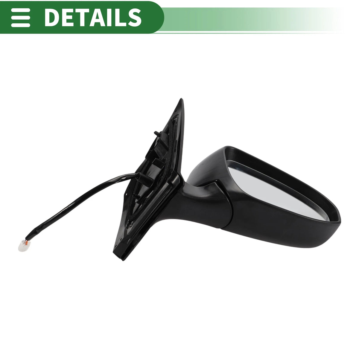 Right Door Mirror for Toyota Corolla Manual Folding Gloss Black (2014-2019)