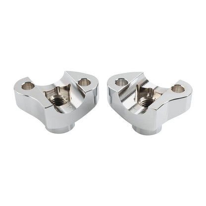 1" CNC Handlebar Risers w/Mount Screws Chrome for Harley Davidson