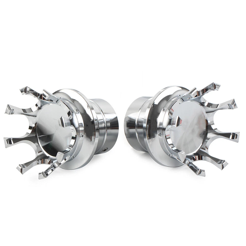 Crown Front Axle Nut Covers  For Harley Softail Sportster Road King Chrome