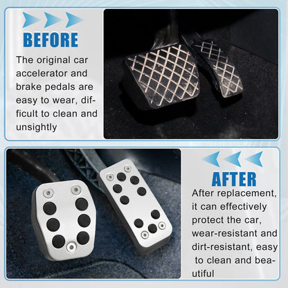 3 x Accelerator & Brake Pedal Covers for Ford Focus (2012-2018)