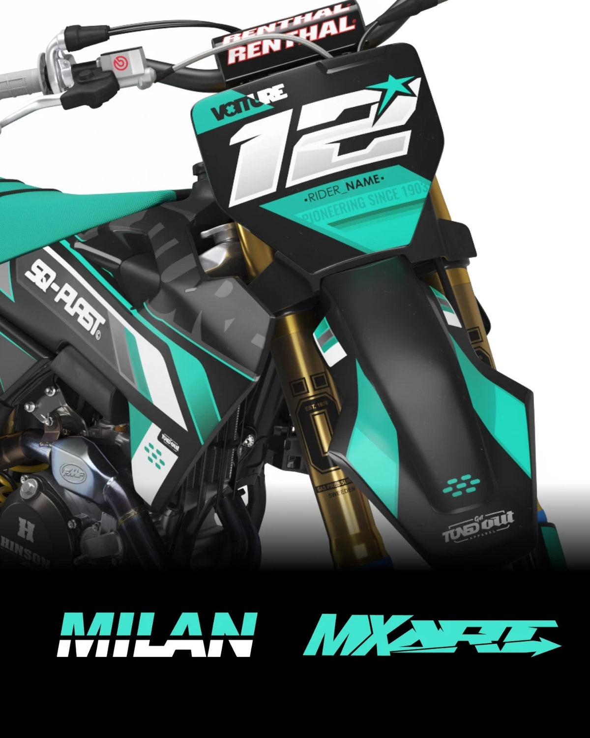 Custom Graphics Kit for Gas Gas MC 50 (2024-2026) Milan Style Stickers