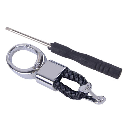 Black Braided Keychain Holder for Keyring Buckle