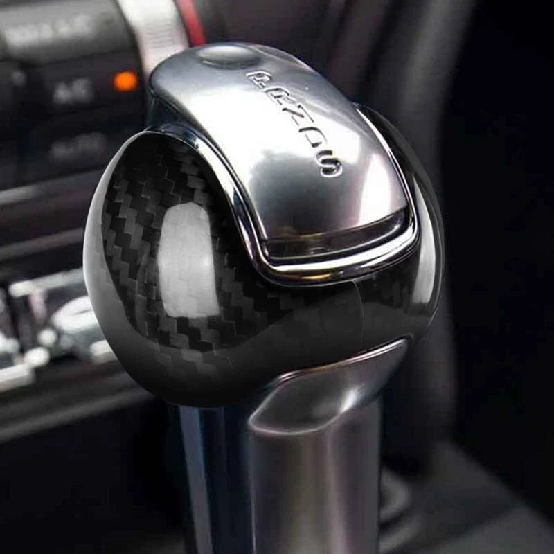 Carbon Fiber Gear Shift Head Caps Knob Cover Fit For Ford Mustang 2015-2019