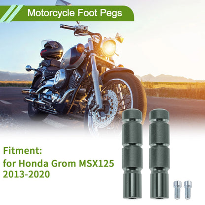 Foot Pegs for Honda Grom MSX125 13-20 Front Aluminum Gray