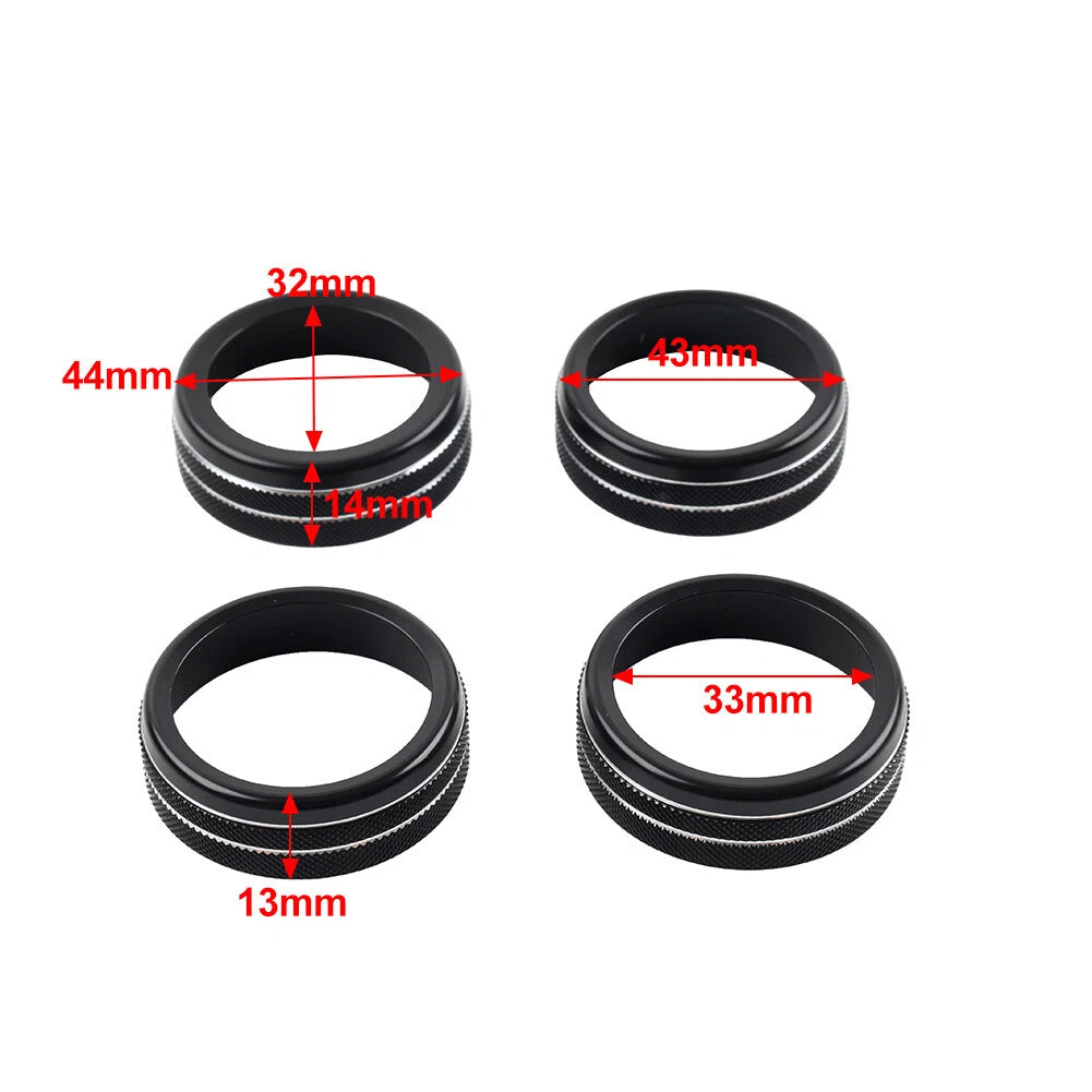 Black AC Climate Control Knob Trim for Toyota Tacoma (2016-2023)
