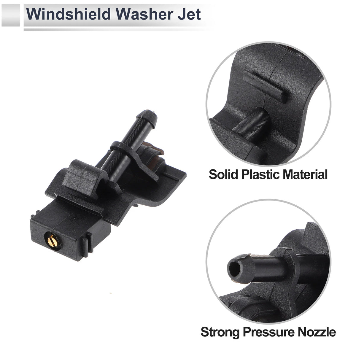 6 x Windshield Washer Nozzles & Hose Connectors for Toyota