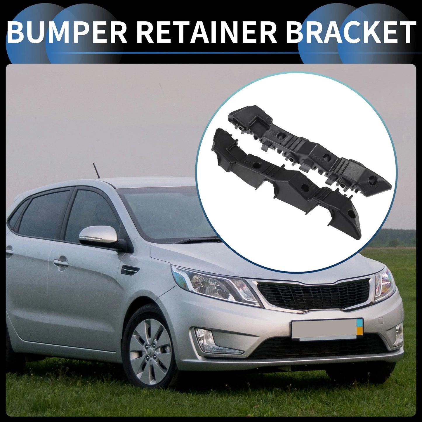 Front Bumper Retainer Bracket  for Kia Rio (2018-2020) Black
