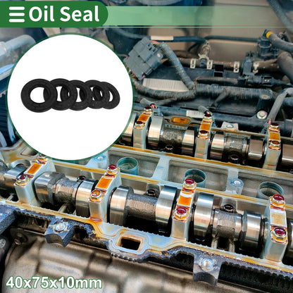 Oil Seal 40x75x10mm NBR Rotary Shaft Seal Black
