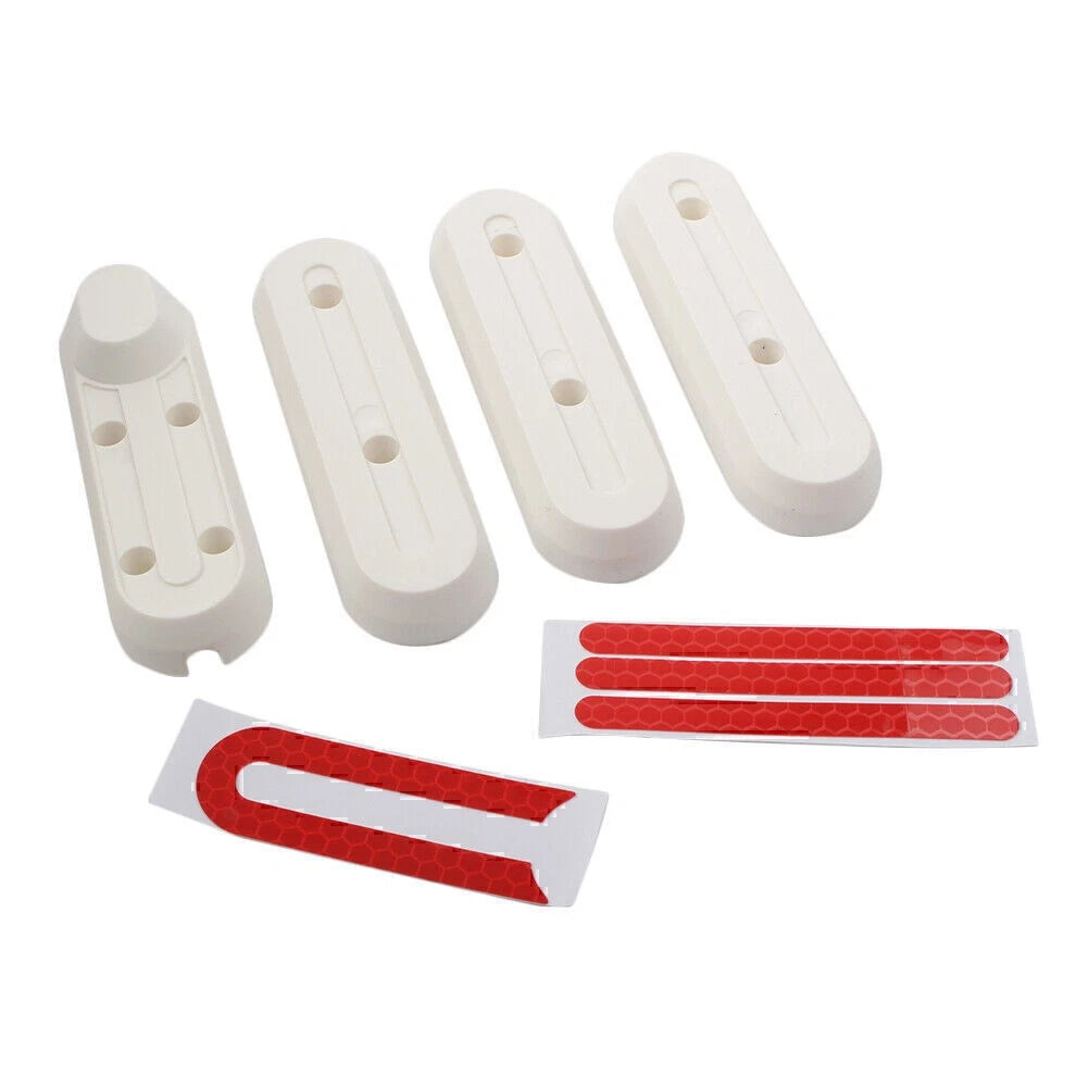 Decorative Shine Strip U/I Shaped Front & Rear Wheel Covers for XIAOMI MIJIA M365