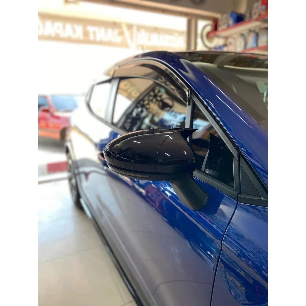2 Piece Gloss Black Side View Mirror Covers for Renault Clio Mk5 (2019-2023)