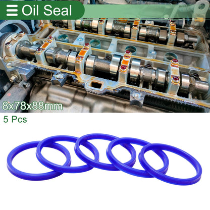 Oil Seal 78x88x8mm TPU Rotary Shaft Seal 5 Pcs for Make Model