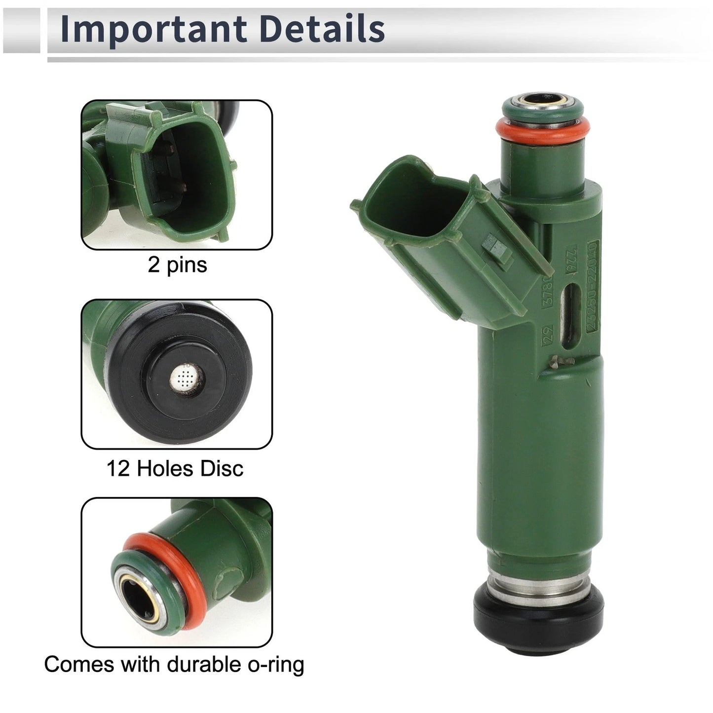 Fuel Injector Green for Toyota Corolla 1.8 (2001–2004)