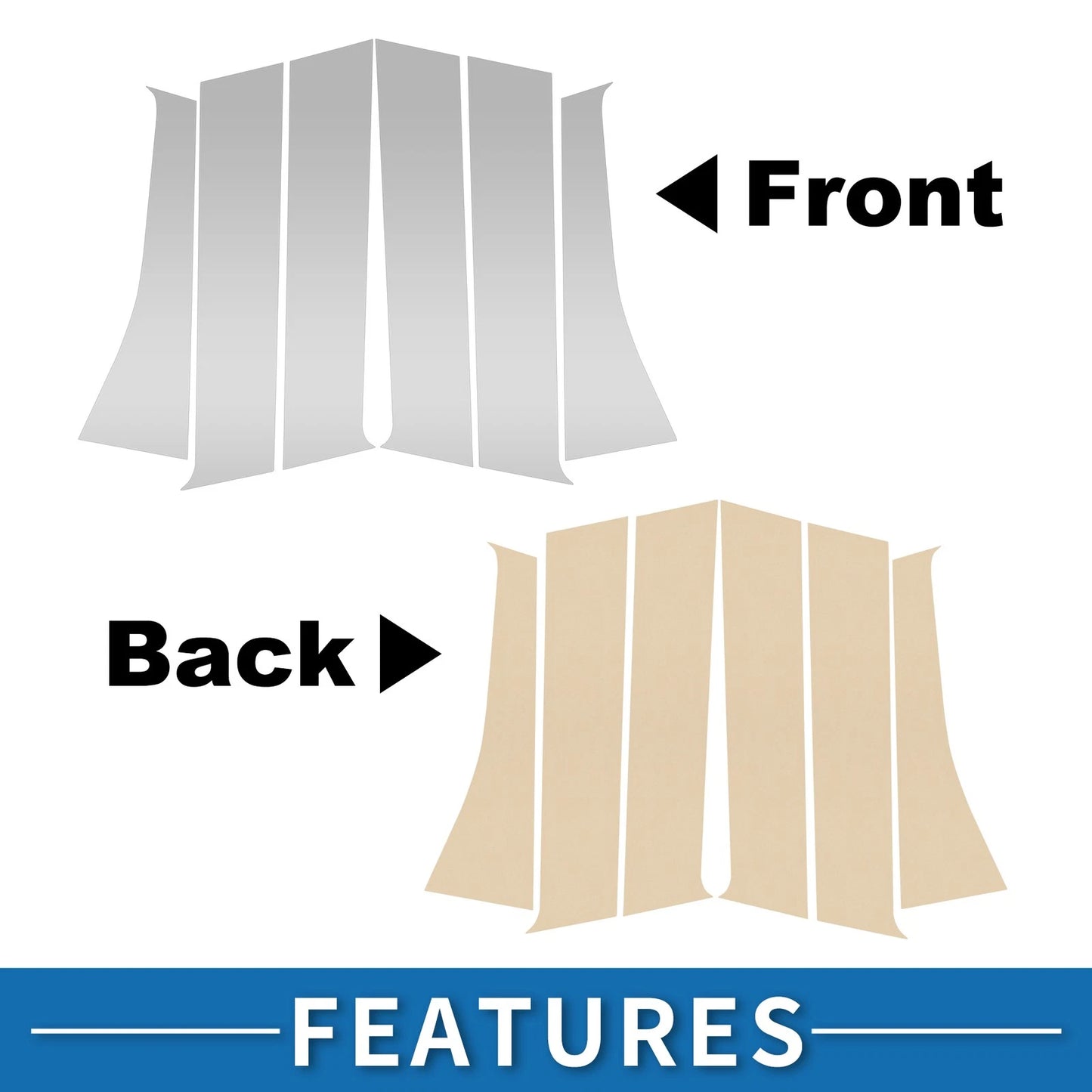 6 Pcs Door Pillar Window Trim for Mitsubishi Outlander (2011-2014)