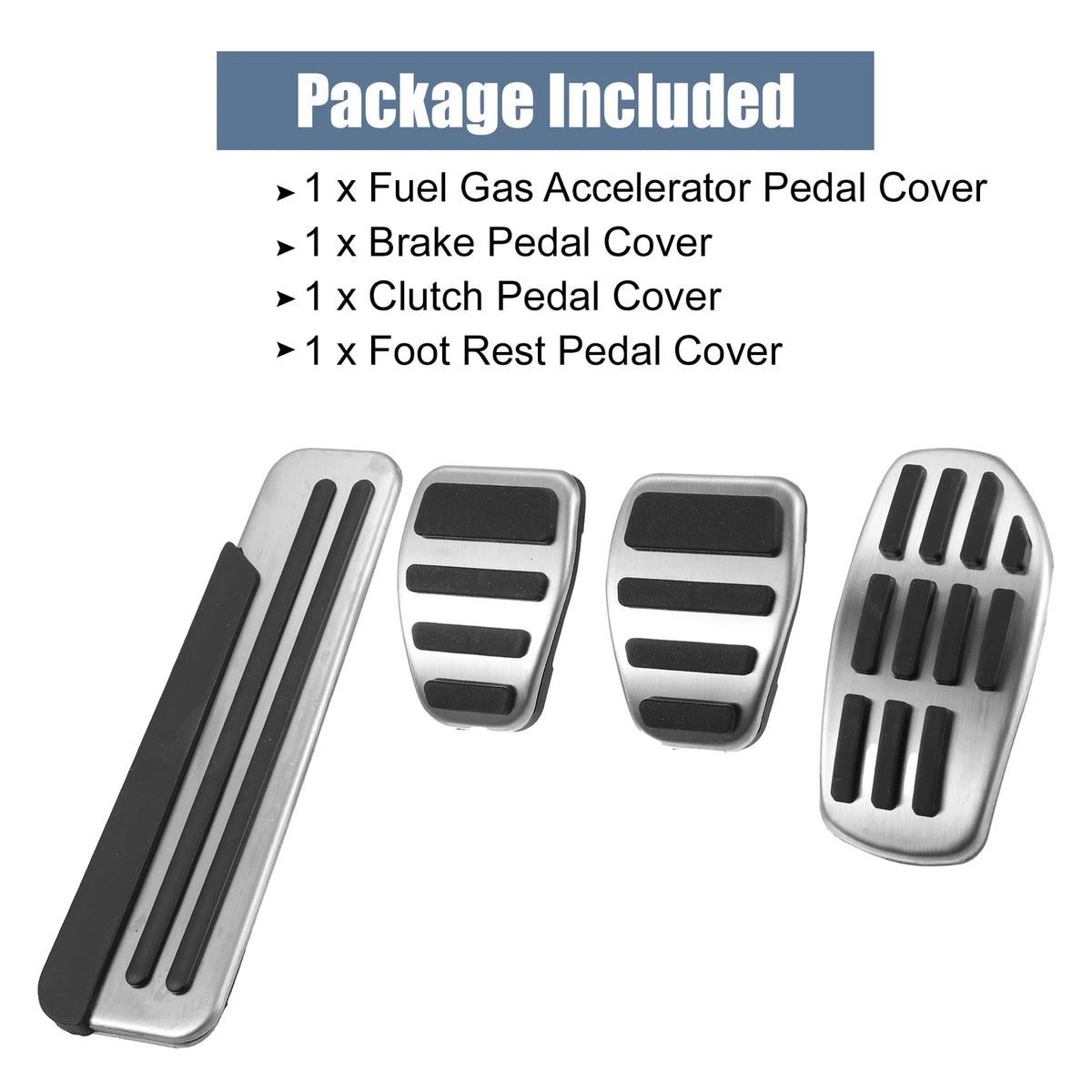 4pcs Accelerator & Brake Pedal Covers for Nissan Qashqai J11 (2016)