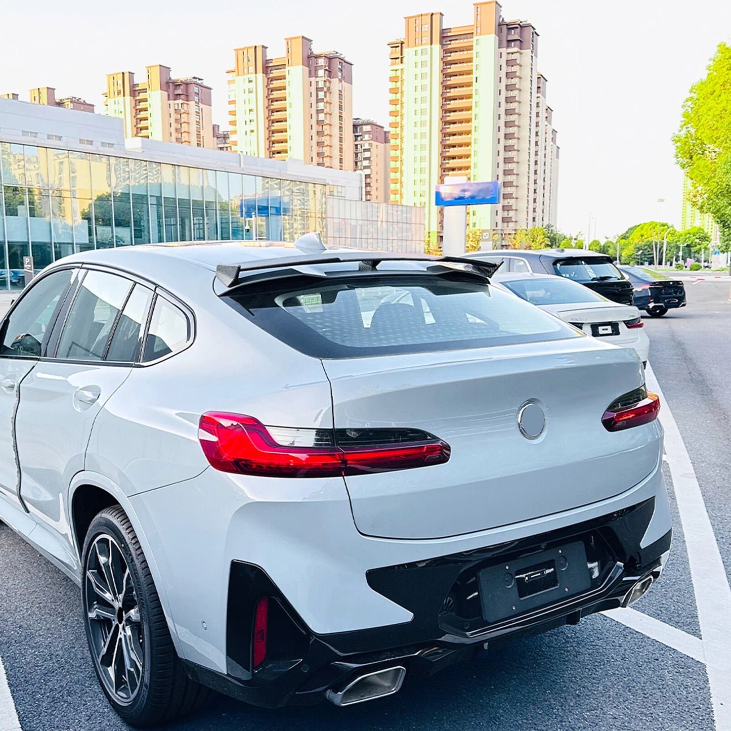Carbon Look Rear Boot Spoiler Lip for BMW X4 G02 (2019-2024)