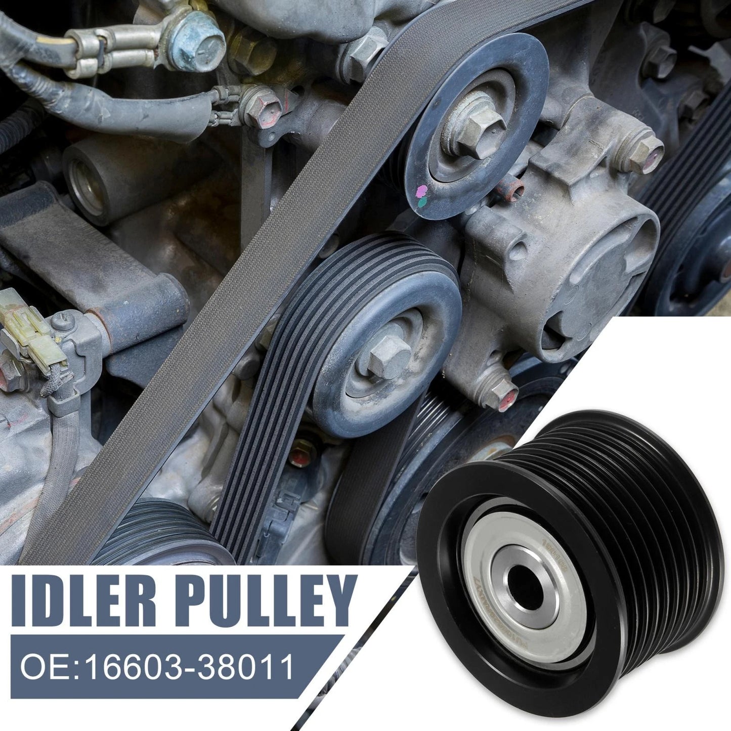 Drive Belt Idler Pulley Crankshaft Pulley for Toyota Tundra
