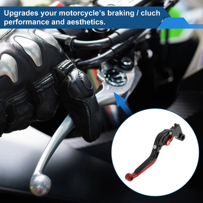 Brake Clutch Levers Short/Long for YAMAHA MT-03 Black Handle Red End (2018–2022)