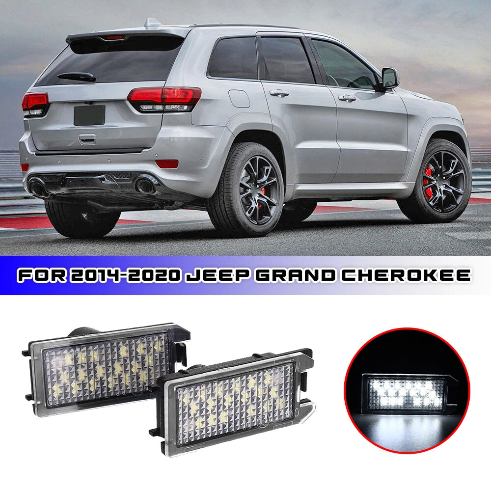 White LED Rear License Light for Jeep Grand Cherokee (2014–2020)