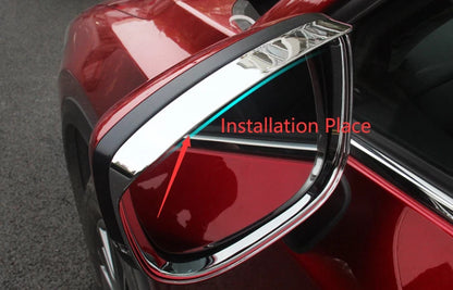 Carbon Fiber 2 x Rain Guard Mirror Covers for Mazda CX-5 (2017-2021)