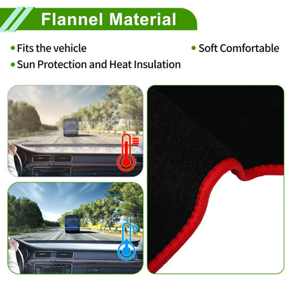 Dashboard Cover Black Red Flannel for Mitsubishi Delica B34A B35A B37A B38A (1986-1994)