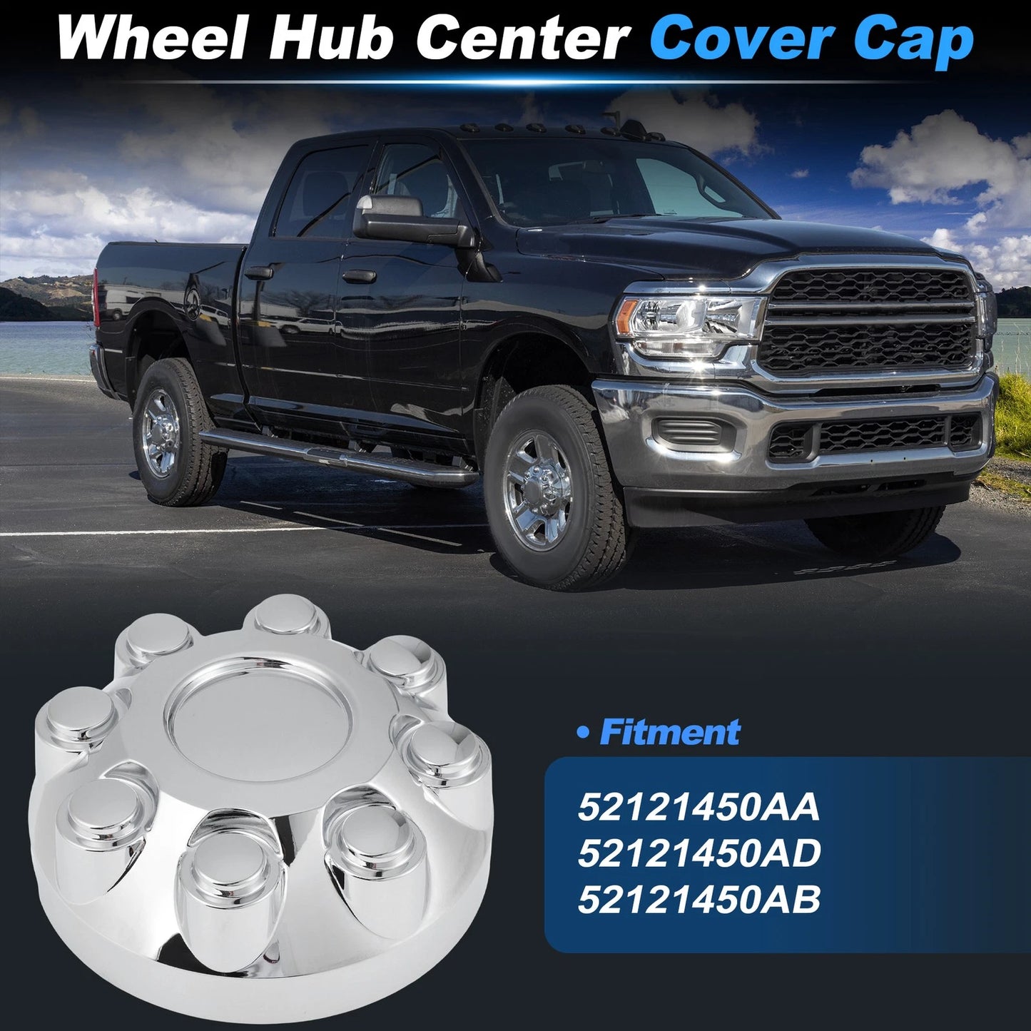 Silver Tone Wheel Hub Center Cap for Dodge Ram 1500 (06 - 08)