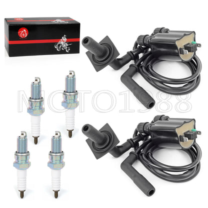 Ignition Coil Spark Plug + Cap for Honda Shadow Sabre 1100 VT1100C2 (2000-2007)