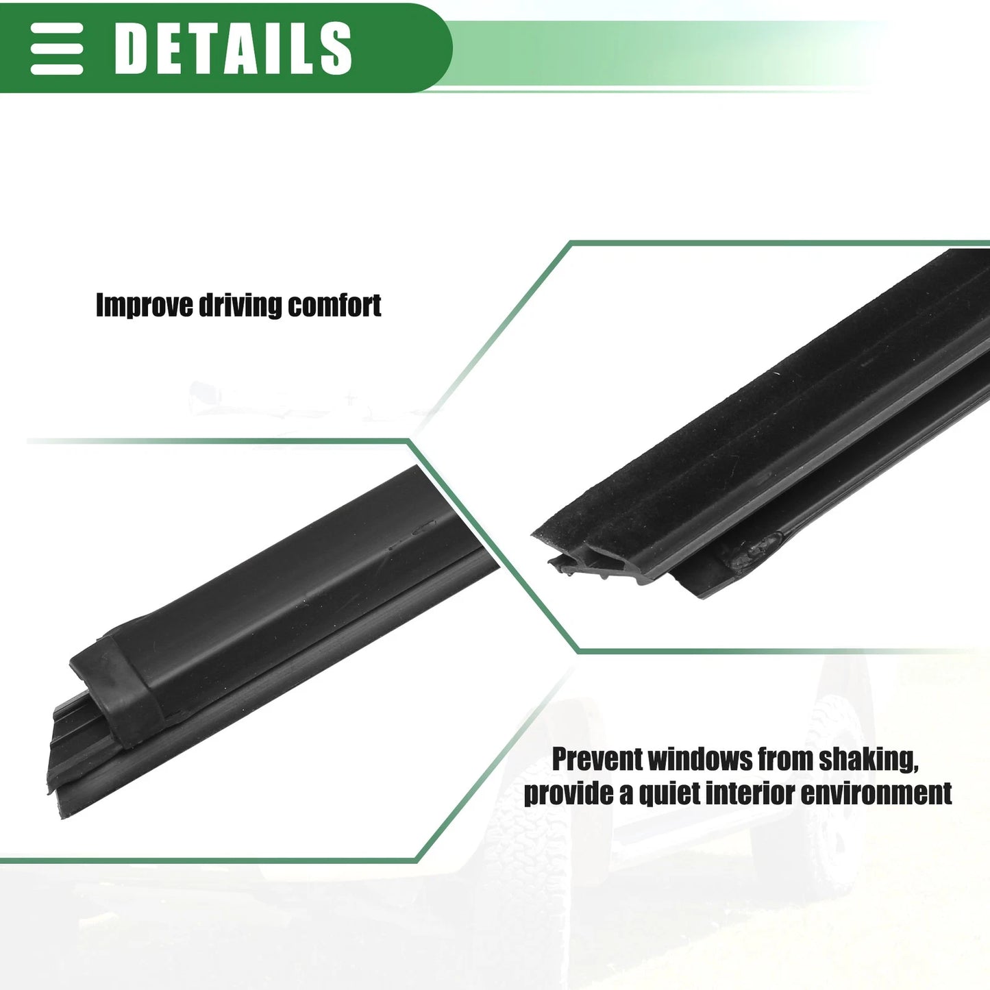 Car Window Weatherstrip Trim Seal Belt for Toyota (Fits Various Models)