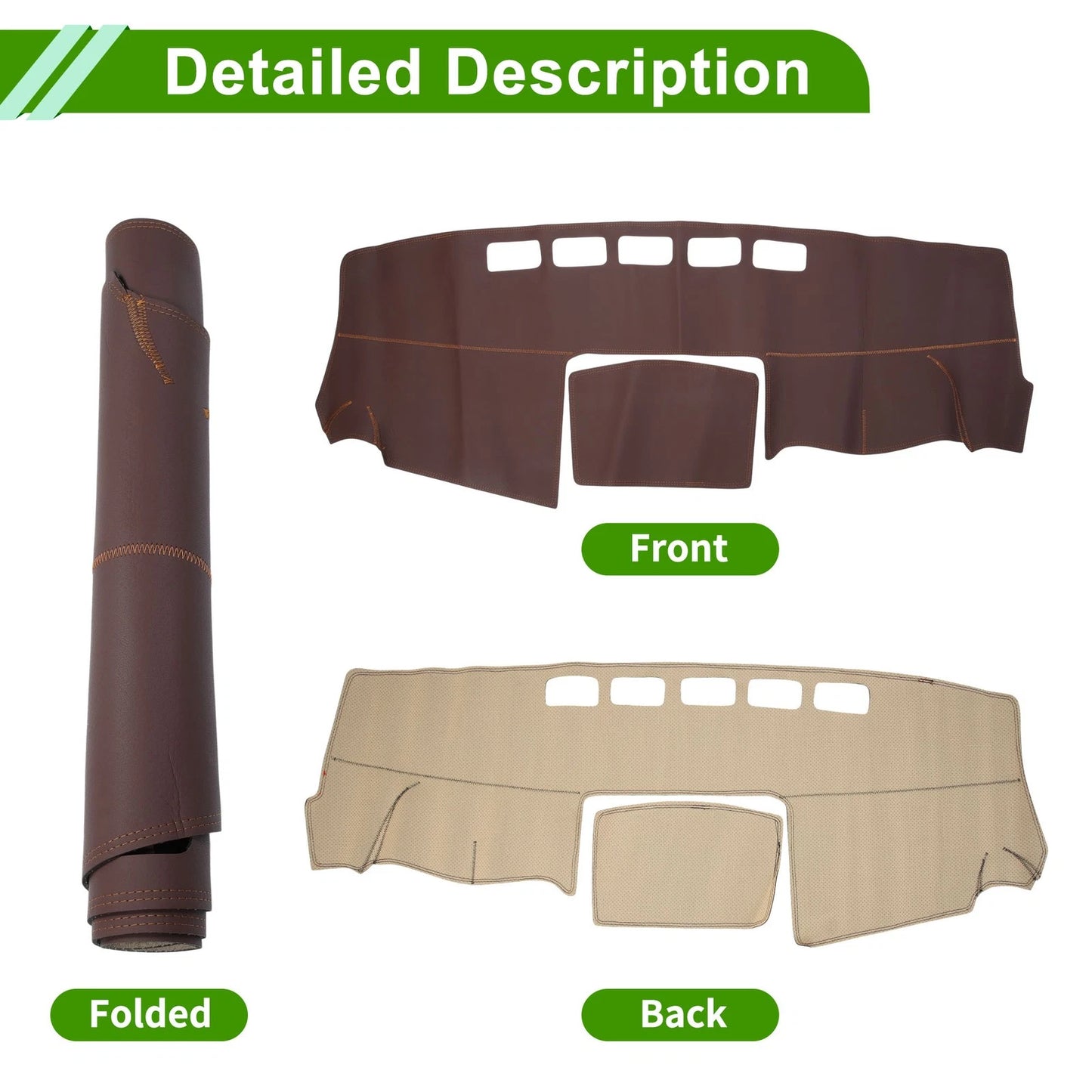 Dashboard Cover Mat for Nissan NV200 (2010-2016) - Brown Carpet