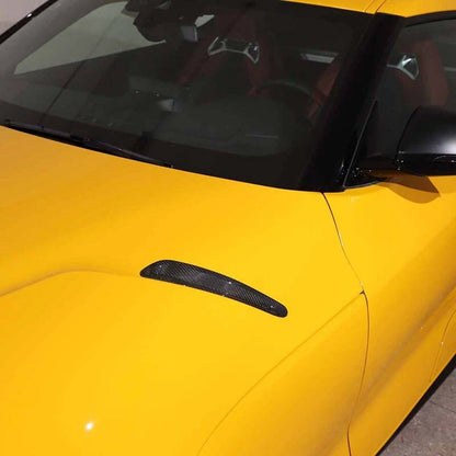 Real Carbon Fiber Hood Bonnet Side Vent Cover Trim for Toyota GR Supra A90 19-24