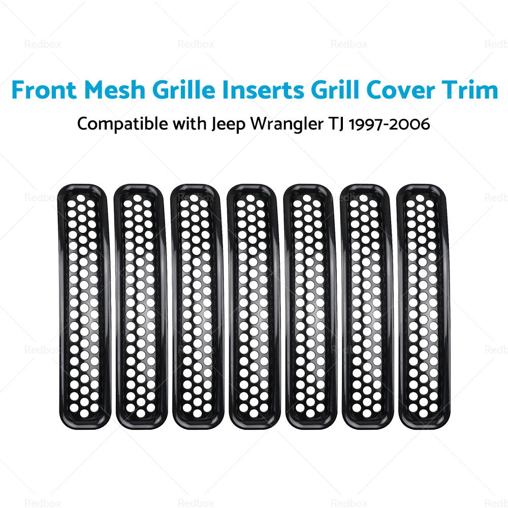 Front Mesh Grille Inserts for Jeep Wrangler TJ (1997-2006)