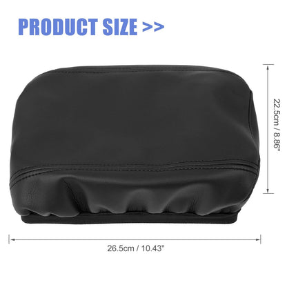 Black Center Console Lid Armrest Cover for Honda CR-V (2017-2021)