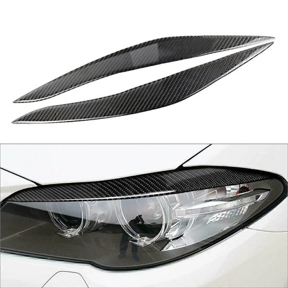 Carbon Fiber Headlight Eyelid Covers for BMW 5 Series (2011-2017)