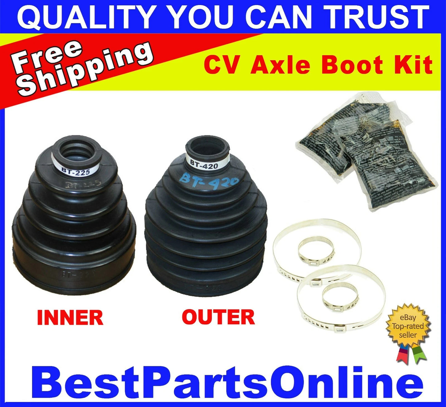 CV Axle Boot Repair Kit for Toyota Rav4 (2000–2000)