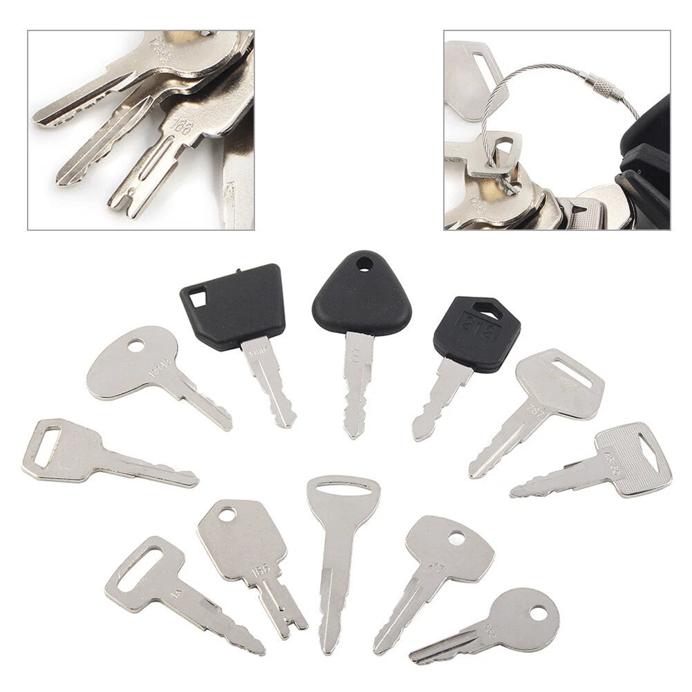 12 x Forklift Ignition Keys Set for JCB, Volvo, Yale, Caterpillar