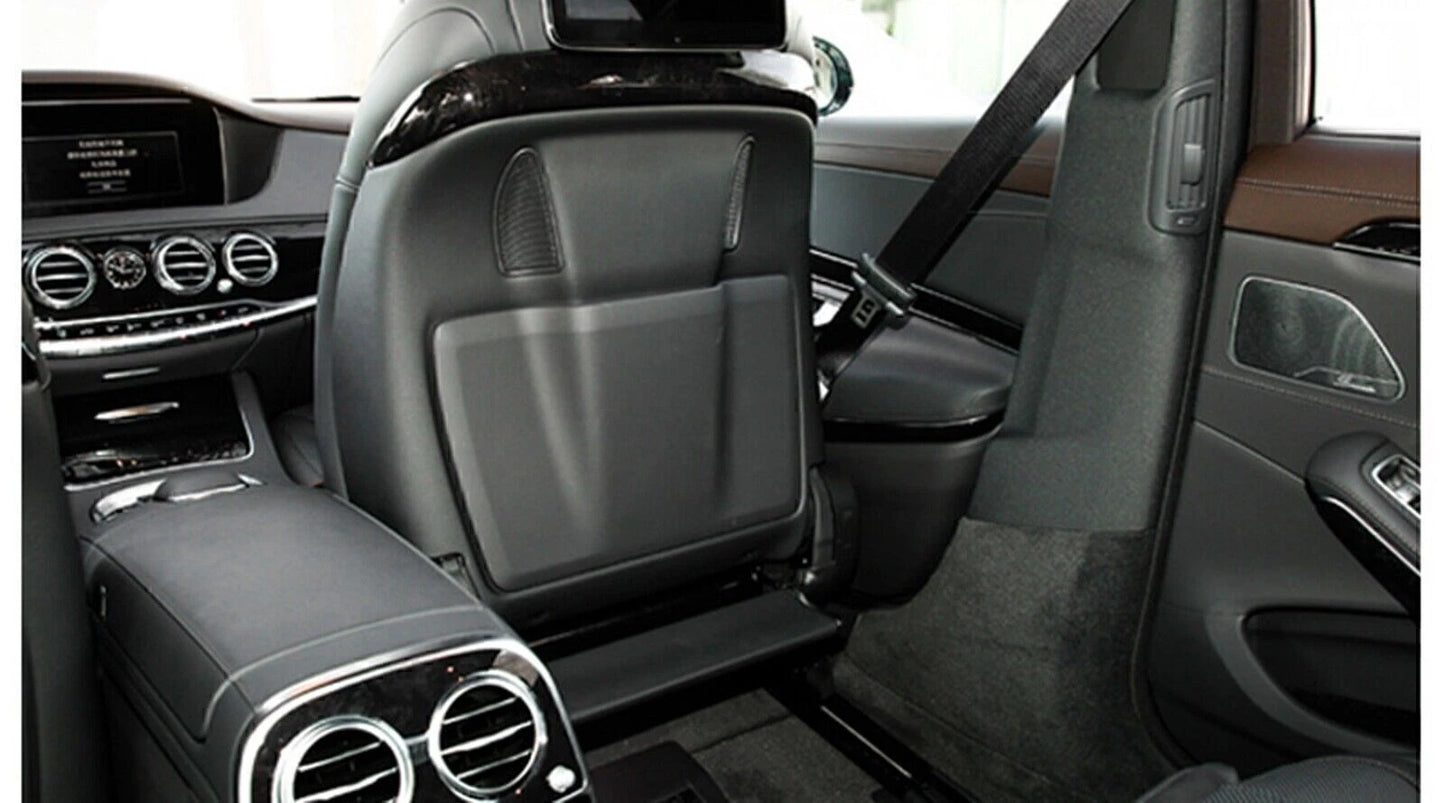 Rear Seatback Storage for Benz S Class W222 S320 S400 (2014-2020) Black Leather