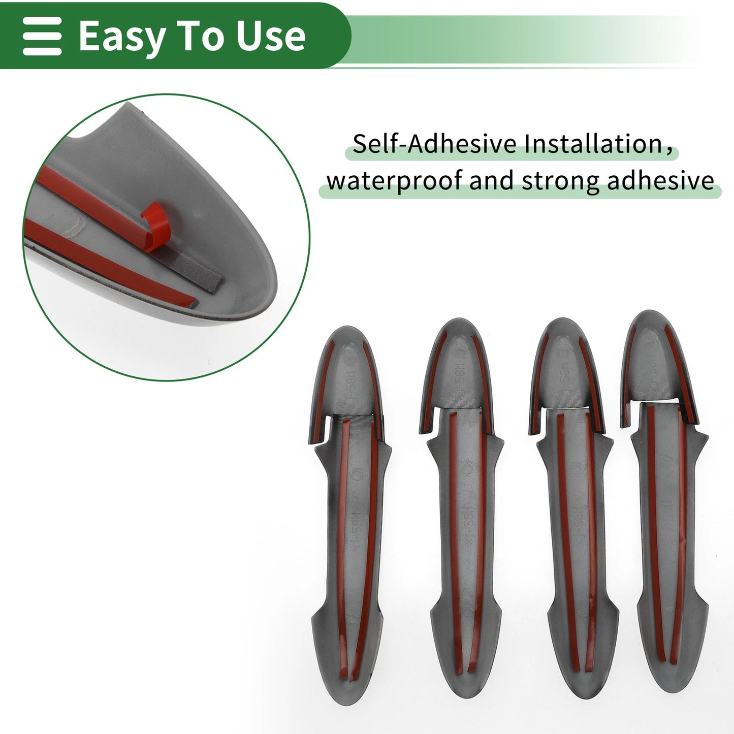 Black Door Handle Cover Trim for Honda Fit Jazz GK5 GP5 (2014-2018)