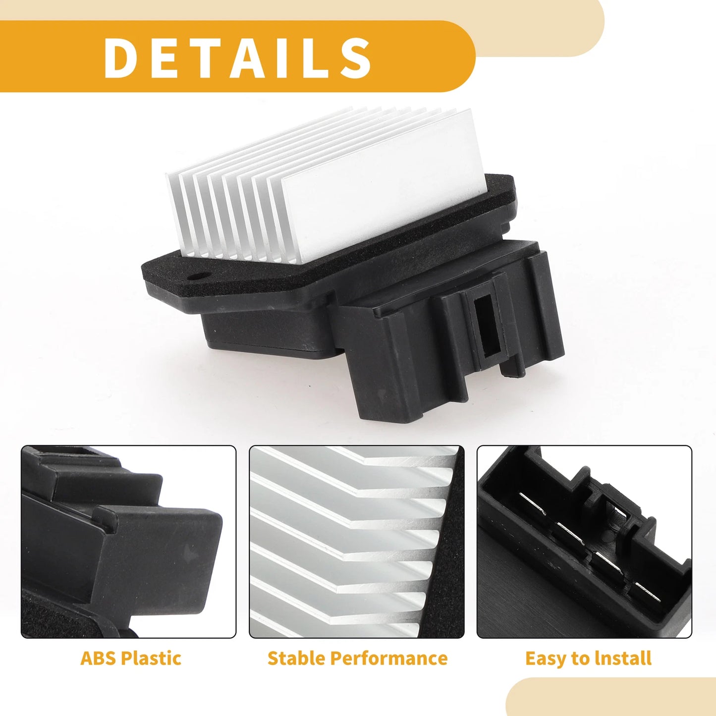 Black HVAC Blower Motor Resistor for Dodge Viper (2015 - 2017)