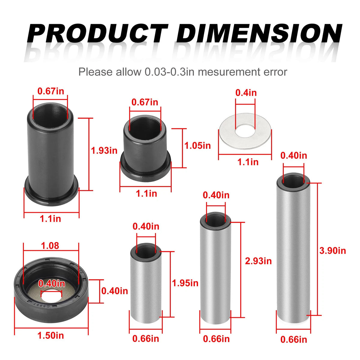 A-Arm Suspension Bushing Rebuild Kit for Suzuki KingQuad 450/700 (2005–2010)