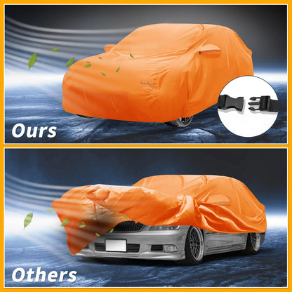 Waterproof Car Cover for Toyota Crown (210D-PU, Orange)