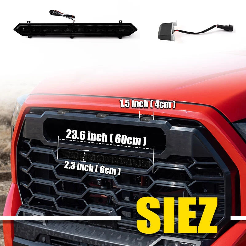3 x Amber LED Front Grille Running Lights Set for Toyota Tundra (2022-2024)