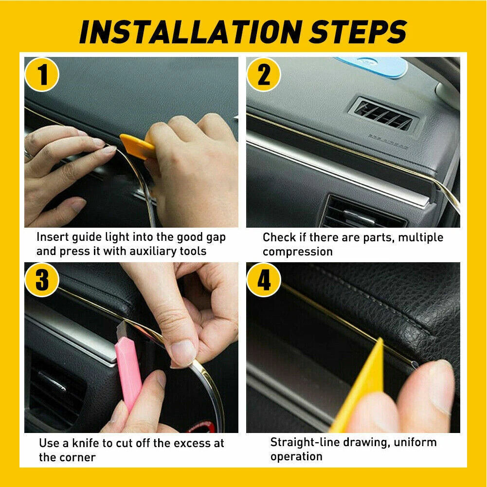 Meter LED Car Interior Atmosphere Wire Strip Light