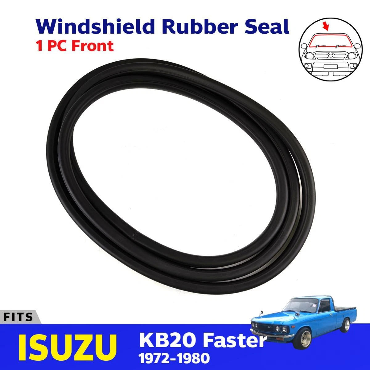 Windshield Weatherstrip Rubber Seal Front Fits Isuzu KB20 FASTER 1972-80 D09